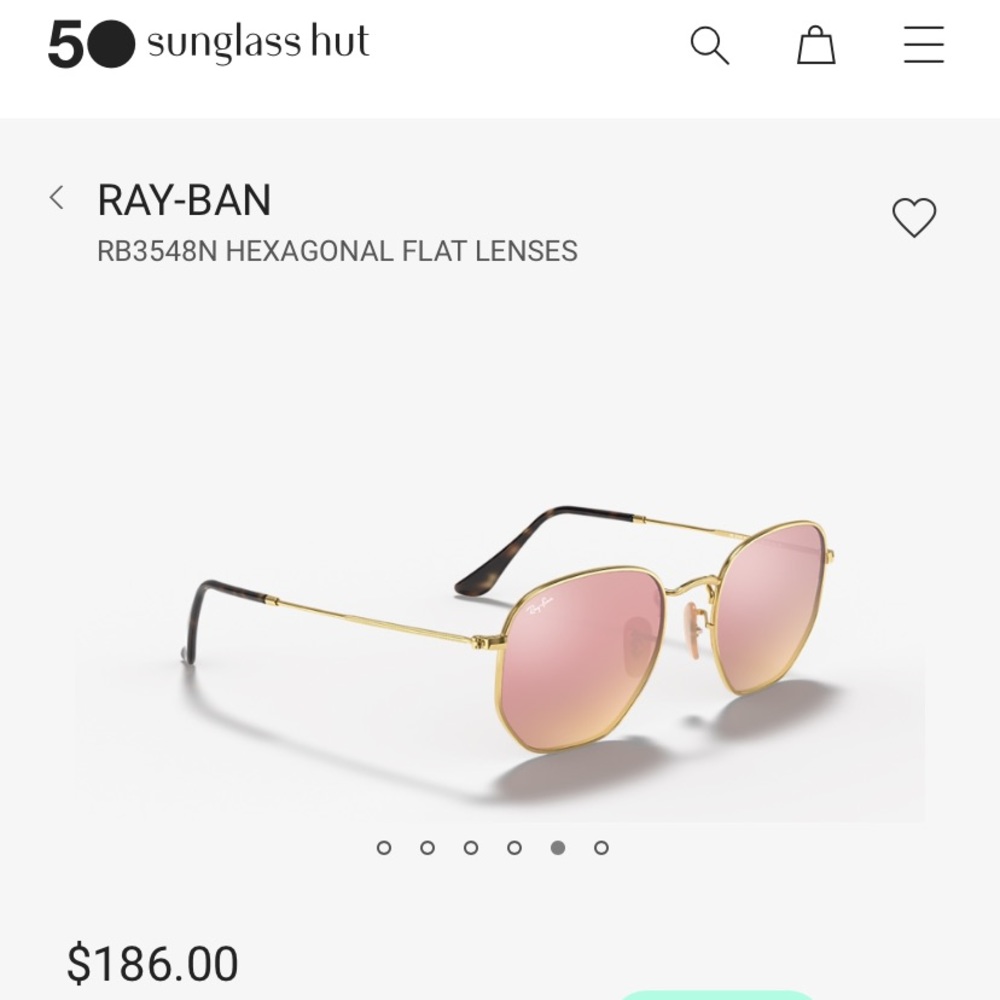 Ray-Ban Hexagonal Pink Flash Lens RB3548x 51 MM